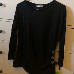 Black long sleeve blouse
